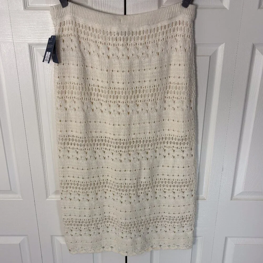 Universal Thread XXL Cream Crochet Knit Maxi Skirt NWT - Picture 5 of 8
